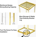 Cylinder Stands for Parties & Plants,2pcs Gold Square Wedding Flower Pedestal Stands for Centerpieces, 23.6 inch Tall