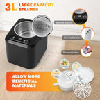 Portable Sauna for Home, Large 3L Steamer Max 140℉ Full Body Steam Sauna Tent with Remote Control, 9 Levels 7-Min Quick Heat Folding Chair Waterproof Mat, 5.9 * 2.92 * 2.95 ft (Black)