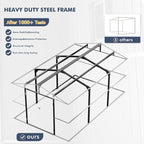 10x16 FT Metal Outdoor Shed Extra Large Waterproof Tools Storage House with Skyview Windows Air Vent Reinforced Frame for Outside Garden Backyard to Store Bikes,Lawnmower,Garage,Dark Grey