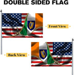 Vintage American America Usa Ireland Irish Flags For Outside Yard 3x5 Ft Double Sided Printed 100d Polyester Lightweight Garden Welcome Outdoor Banner Brass Grommets