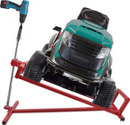 Lawn Mower Lift Jack -Lifting Platform 882 Lbs Capacity for Garden Tractors and Lawn Mowers with Manual Handle & Power Tool Extension Handle (Red)