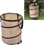 37.8L Collapsible Leaf Trash Can, Heavy Duty Lawn and Leaf Bag with Handle Locking Design Outdoor Leaf Bin for Yard Garden Camping Lightweight Foldable Trash Container