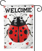 Insect Garden Flag Vertical Double Sided Outdoor Yard Flags 12.5x18 Inch Burlap Banners for House Lawn