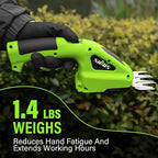 SOYUS Cordless Hedge Trimmer, 2-in-1 Handheld Hedge Trimmer, 7.2V Electric Grass Trimmer with Charger and Battery, Lightweight & Portable Grass Shear for Garden Yard Lawn