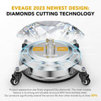 EVEAGE 14.5" Pressure Washer Surface Cleaner E006, Upgraded Stainless Steel Pressure Washer Accessories 4 Weels & 1/4" Quick Connector, 4,000 PSI Power Washer for Driveways Sidewalks Patios Cleaning