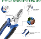 Professional Garden Scissors, 6.5 Inch Heavy Duty Pruning Shears, Blue and Black Comfort Grip