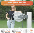 Ayleid Retractable Garden Hose Reel,1/2 in x 100 ft Wall Mounted Hose Reel, with 9- Function Sprayer Nozzle, Any Length Lock/Slow Return System/Wall Mounted/180°Swivel Bracket (Grey)