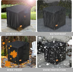 Patio Wicker Side Table Cover, Suitable for 3-Piece Outdoor Wicker Patio Bistro Set Side Table, Waterproof Square Patio Small Side Table Cover 22 W x 22 D x 18 H inches Black