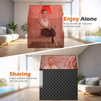 Smartmak 2 Person Portable Steam Infrared Sauna Box with 660nm Red Light Therapy Lamp for Home Relaxation, 4 L 1500W Steamer Extra Large Full Body Saunas Spa Tent, Remote Control, 2 Folding Chairs