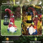 Garden Gnome Statue with Solar Light,Gnomes Decorations for Yardfor Yard, Porch Lawn, Patio – Funny Gnome Decor Gifts for Women, Mom, Grandma, Housewarming Home Decor Gifts Thanksgiving.