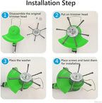 Steel Wire Grass Trimmer Head, 6 Inches Universal Steel Wire Weed Trimmer Head, String Trimmer Replacement Head for Electric Battery Powered Cordless String Trimmer-0.22 inch Hole (1, Silver)