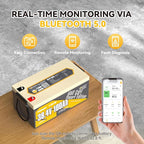 Power Queen LiFePO4 Battery 36V 100Ah, Bluetooth Lithium Battery 15000+ Cycles, Group 8D,Low Temp Protection for 36V-72V Electric Outboard Motors, Marine, Golf Cart E-Z-GO TXT, Off-Grid, Home Energy