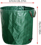 kingsea 2 Pack Reusable Garden Waste Bags,Heavy Duty Yard Waste Bag with Dual Handles,Lawn Pool Garden Leaf Bag for Collecting Leaves Grass Clippings Yard Debris (72 Gallon)