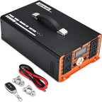 Jamesin Pure Sine Wave Inverter 3000 Watts, 6000 Watts Peak Power, 12 VDC to 110/120 VAC with LED Display for Home, Truck, Car, RV, Residential Solar Systems