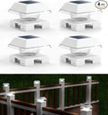 INDARUN Solar Post Lights Outdoor Waterproof, 2 Colors Modes, 120 Lumen, Solar Fence Deck Post Lights for 4x4 Post Caps - 4x4 5x5 6x6 Wood Posts/4x4 Vinyl Posts, for Front Porch, Paito, Backyard Decor