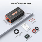 3000 Watt Pure Sine Wave Inverter 12V DC to 110V/120V AC Converter for RV/Truck/Home/Off-Grid Solar Car Power Inverter for Vehicles with 4 AC, 2 USB & 1 Type-C Ports, Remote Controller Cable Included