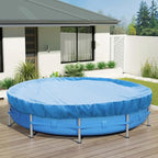 ECOOPTS 16 ft Round Pool Cover for Above Ground Pools, Swimming Pool Cover Protector Winter Safety Cover (Blue)