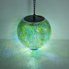Solar Hanging Lantern Solar Outdoor Lanterns Mosaic Gazing Ball Outdoor Hanging Lights Outdoor Lights Waterproof Garden, Patio, Pathway & Yard Décor Green