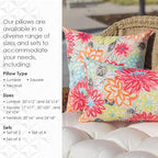 RSH Décor: Set of 2 Square Throw Pillows | Indoor/Outdoor All Weather Polyester Fabric | Decorative Accent Pillows for Patio Furniture | Reversible | 20" x 20" | Swaying Palms Aloe