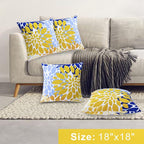 JMGBird Outdoor Throw Pillows with Inserts Pack of 2 18x18 Inches Decorative Pillows, Square Pillow for Bed, Couch, Sofa
