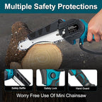 Mini Chainsaw for M-akita 18V Battery, 600 W Brushless Chainsaw Electric 6 Inches, Battery Chainsaws Hand Chainsaw for Garden Shears, Wood Cutting（No Battery）
