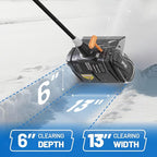 Litheli 40V Cordless Snow Shovel, 13'' Brushless Electric Snow Blower with 2X2.5 Ah Batteries Included, Lightweight Battery-Powered Snow Thrower for Driveway & Sidewalk