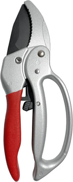 Ratchet Anvil Pruning Shears,Anvil Pruner For Gardening,Hand Pruners for Tree trimming,Carbon Steel Garden clippers, Garden Shear, Pruning Shear,Heavy Duty ratchet shears for Hardy branches,deadwoods