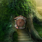 Mini Fairy Garden Door for Tree, Miniature Fairy Door for Fairytale Tiny House Doors, Bonsai Terrarium Micro Landscape Decoration Accessories, Outdoor Statues, Garden Sculptures and Statues (Pendant)
