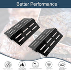 Heat Deflectors for Weber Genesis 300 Series Grills with Front Control Knob, Genesis S310 S320 S330 E310 E320 E330,13.26" Heat Deflectors for Weber 7620 7621 (7622 * 2, Porcelain Steel)
