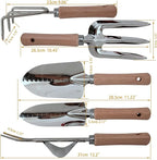 Gardening Tool, Includes Trowels, Rakes, Weeding Tool, and Hand Fork for Digging, Planting, Weeding for(5pcs Garden Tool 02)