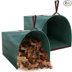 Joyhalo Reusable Yard Waste Bags, 2 Pack 50 Gallon Dustpan-Type Garden Bag for Collecting Leaves Garss Clippings, Heavy Duty lawn and leaf bags, Garden Waste Container for Clean Up Outdoor Debris
