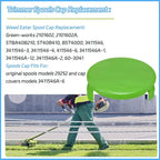 3411546A-6 Trimmer Spools Cap Covers for Greenworks 21332 21222A 21602 21062 21132 21242 21282 21312 21302 21342 24 Volt 40V 80V Cordless Weed Eater with 3411546 Auto-Feed String Cover Caps (2 Pack)