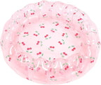 Inflatable Swimming Pool, Portable Play Pit Pool for Kids, 29 Inch PVC Material, Indoor Outdoor Use, Transparent Cherry