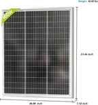 2pcs 100 Watt Monocrystalline Solar Panel High Efficiency 24V Solar Panel for RV, Camping, Off-Grid, Waterproof, Durable Outdoor Solar Charger for Emergency Power