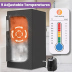 Portable Sauna for Home, EASYINBEAUTY Large Size Home Sauna Box with 3L 1200W Steamer, 9 Levels Heat, Remote Control - Personal Steam Room Tent for Full Body Relaxation (2.9'Lx2.9'Wx5.9'H, Black)