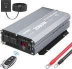 GIANDEL Power Inverter 2000W Modified Sine Wave DC 12V to AC 110V 120V with Wireless Remote Controller LED Display & 2.4 Amps USB Port for RV Truck Boat