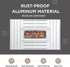 Wisteria Lane 54.3” Outdoor Patio Aluminum Fire Pit Table, 50000 BTU CSA Certified Propane Gas Fire Pit, Rectangular Fire Table w/Stainless Burner, Lava Rock, Waterproof Cover