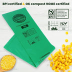 Compost Bags 3 Gallon,100 Count,Compost Food Scrap Waste Bags Fits Countertop Bin,Small Kitchen Food Scrap Waste Bags,Compost bin bags,Certified by BPI,ASTM D6400 and OK compost HOME certified