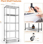 Bstrip Indoor Greenhouse with Grow Light, Mini Green house with 4 Pack 24W Full Spectrum Plant Lights with Timer, Plant Shelf with Tent for Indoor Plant, Seed Starting, Seed Tray, 23.5"x13.8"x59"