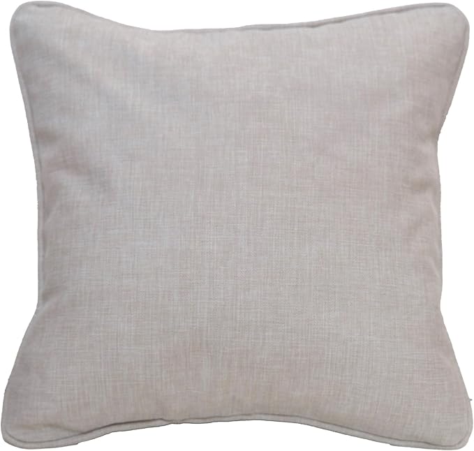 East Green 18 x 18 Waterproof Outdoor Pillow with Insert, Flax Tan - Premium Olefin Outdoor Accent Pillow for Patio Furniture