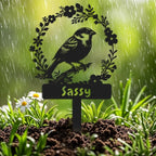 Custom Bird Memorial Stake,Metal Canary Grave Marker,Bird Garden Sign,Remembrance Stake,Bird Loss,Outdoor Garden Yard Sign Bird 8inch