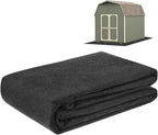 3 mm Thickened Outdoor Storage Shed Mat, 2.6x18 ft Waterproof Shed Flooring Mat for Patio Furniture Floor Protecting from Wear/Liquid/Dust/Oil, Non-Slip Felt Rubber Rug Pad [Grey]