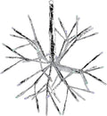 Alpine Corporation 10"H Indoor Christmas Snowflake Ornament with Multi-Colored LED Lights, Silver , Christmas Decoration