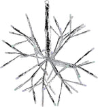 Alpine Corporation 10"H Indoor Christmas Snowflake Ornament with Multi-Colored LED Lights, Silver , Christmas Decoration