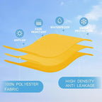 GREEN PARTY 15 ft Rectangle Patio Umbrella with Base Included, Double-Sided Table Umbrella with Crank, Large Outdoor Umbrellas for Patio Poolside Garden Backyard, Gold Yellow