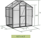 Vego Garden Junior Victorian Greenhouse 6.5 ft – Durable Aluminum Frame with Polycarbonate Panels – All-Season Greenhouse for Backyard or Patio