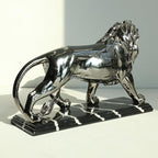 Lukitas Lion Sculpture Decor - Animal Figurine Decorative Ornament for Living Room Office, or Shelf, Collectible Gifts for Lion Lover, Resin