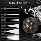 Cordless Pressure Washer with Grip,652 PSI Power Cleaner with 6-in-1 Nozzle,3-Speed Adjustment,21V Rechargeable 4.0Ah Battery High-Pressure Car Washer Gun for Home/Floor/Car Cleaning&Watering