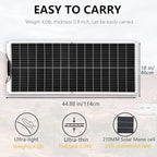 XINPUGUANG 100w Flexible Solar Panels 24V 1000W Solar System Kit Monocrystalline Cell Module 45A Controller 2000W Inverter for Off Grid Battery Charger for Cabin RV Boat Trailer