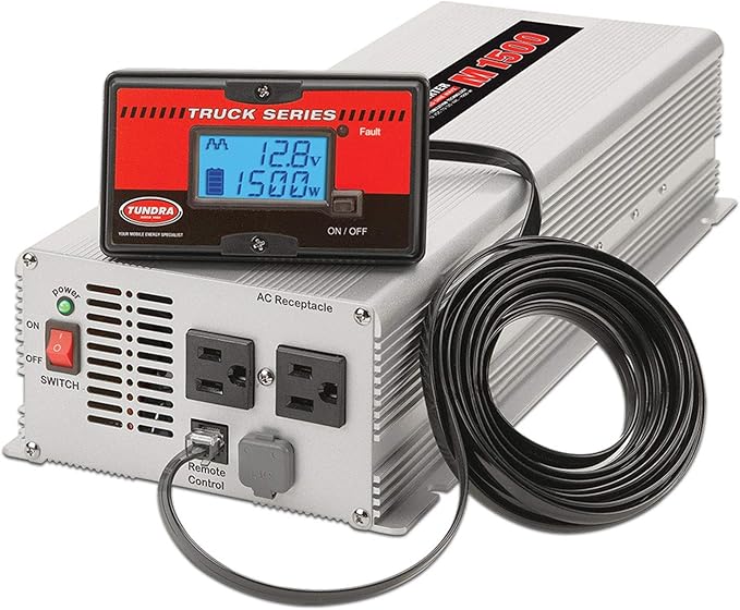 Tundra M Series - Truck Power Inverter - Modified Sine Wave 1500W / 12 Volts DC to 120 Volts AC - M1500